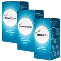 Set di 3 bottiglie di Snoran Plus per una fornitura standard e un sonno migliore