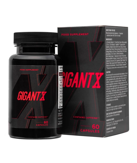 Confezione di GigantX: Integratore per Ingrandimento Pene e Potenza Maschile